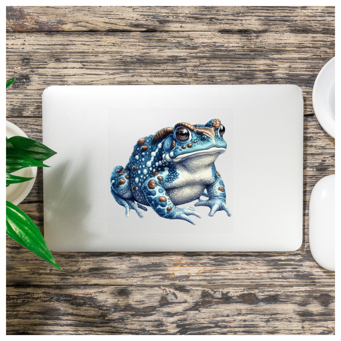 Blue Toad Spotted Amphibian Creature Vinyl Sticker Decal