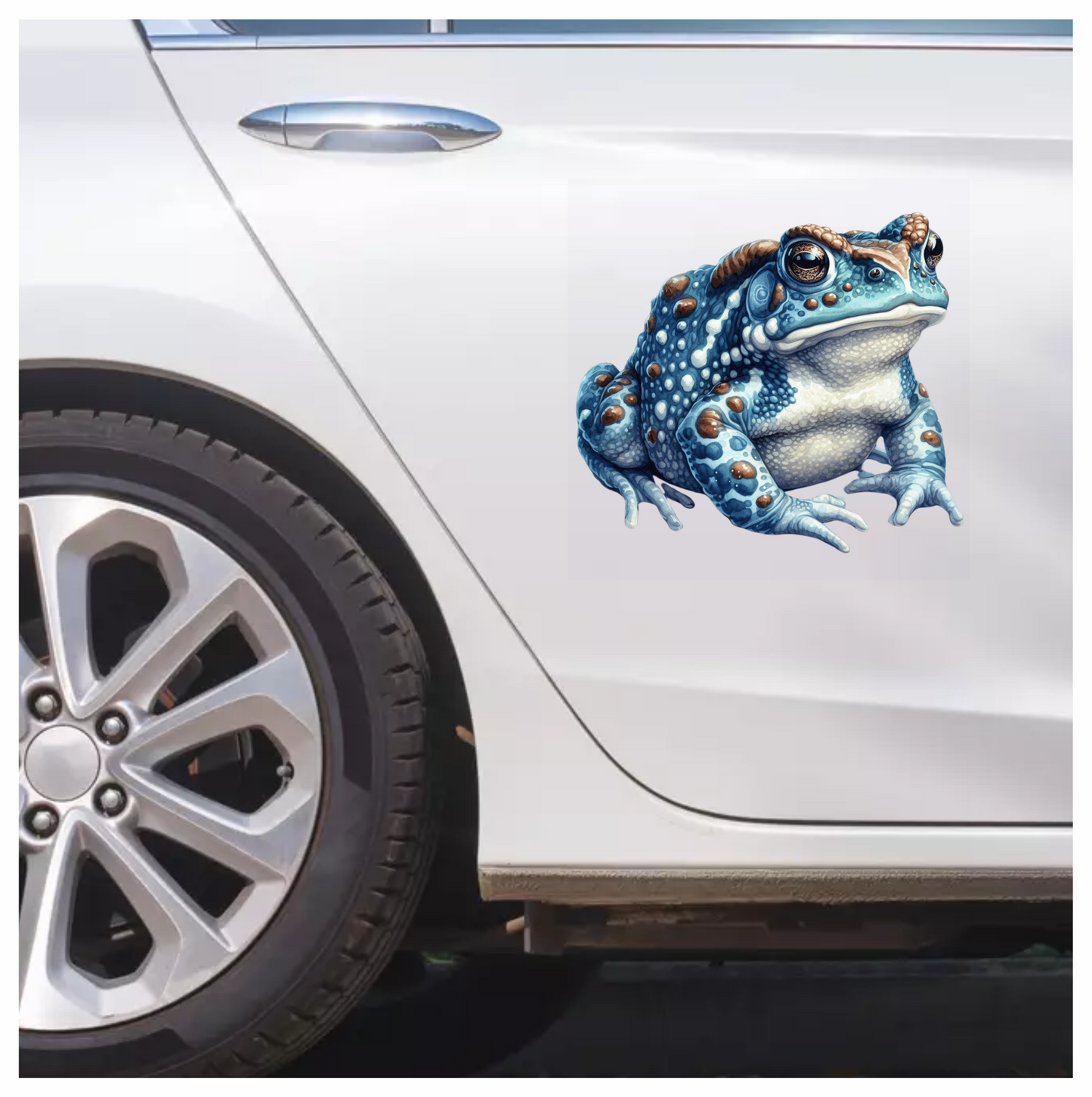Blue Toad Spotted Amphibian Creature Vinyl Sticker Decal