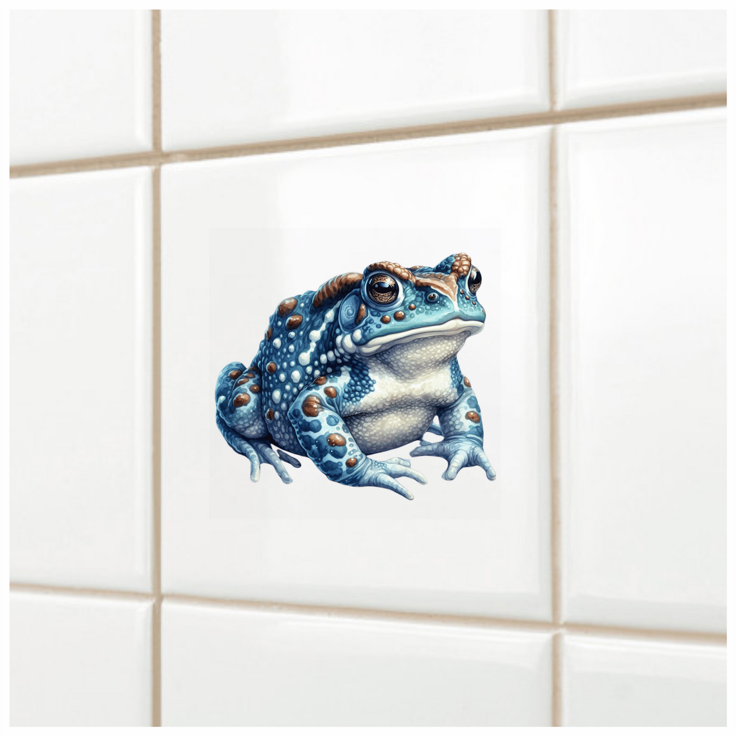 Blue Toad Spotted Amphibian Creature Vinyl Sticker Decal