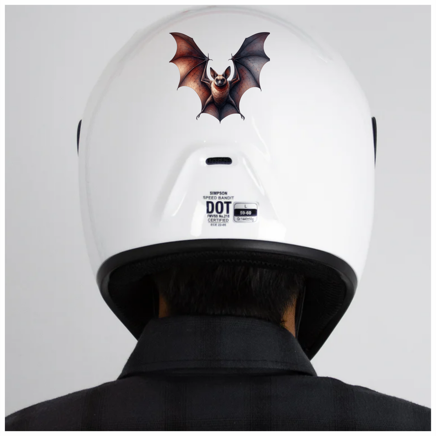 Brown Bat Large Wings Spread Vinyl Sticker Decal