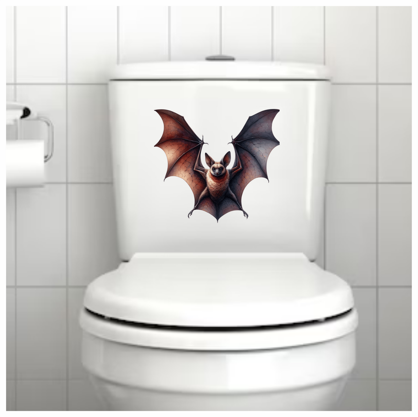 Brown Bat Large Wings Spread Vinyl Sticker Decal
