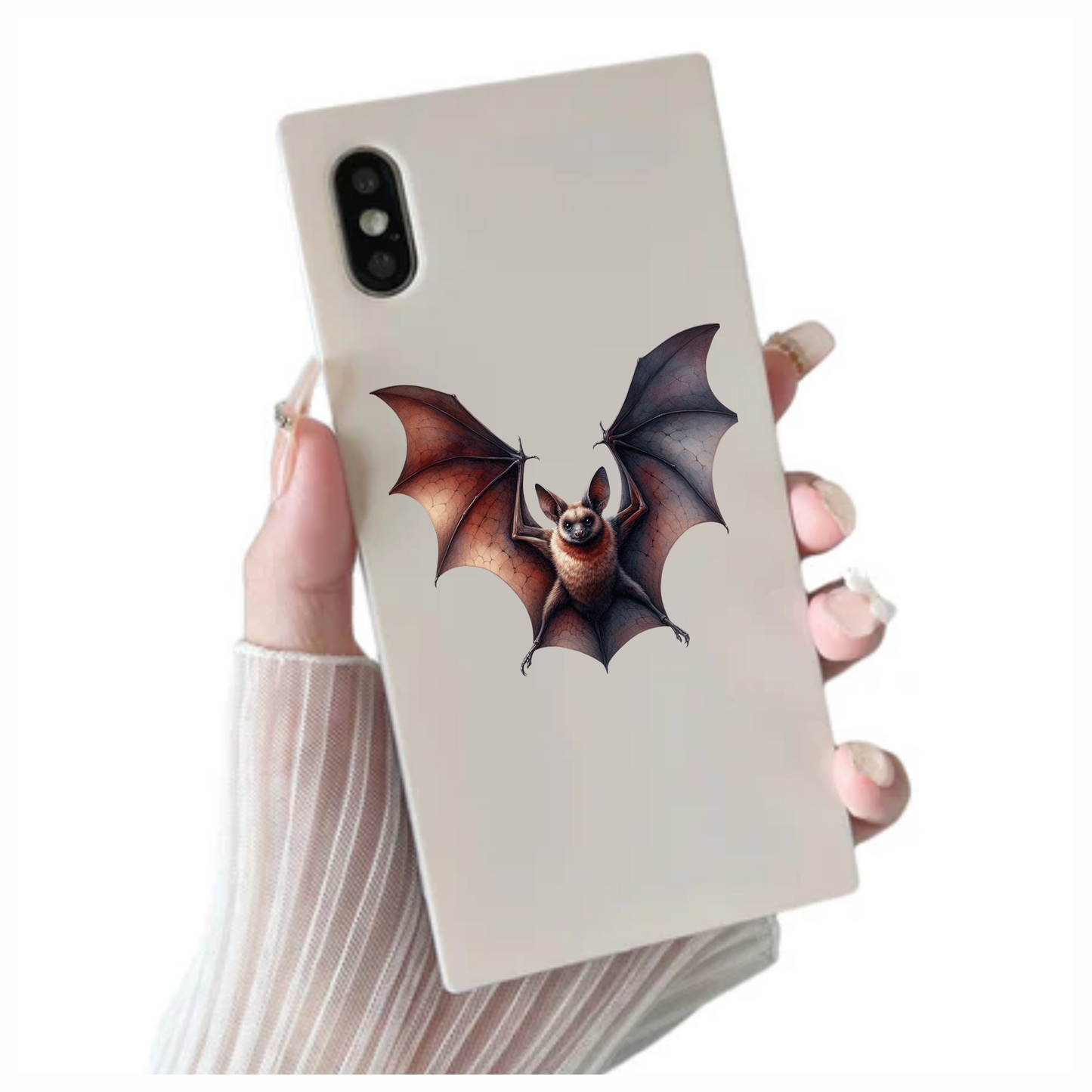 Brown Bat Large Wings Spread Vinyl Sticker Decal