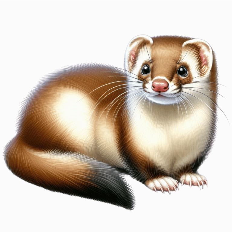 Brown Ferret Cartoon Animal Drawing Vinyl Sticker Decal