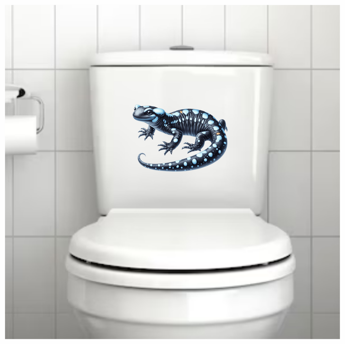 Black Salamander Blue Spots Vinyl Sticker Decal