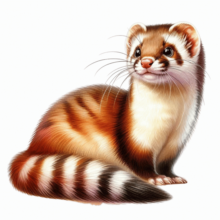 Ferret Brown White Stripe Vinyl Sticker Decal