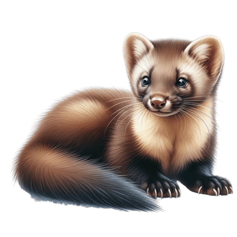 Marten Brown Fur Cute Animal Vinyl Sticker Decal