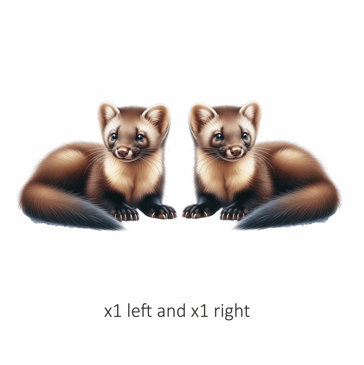 Marten Brown Fur Cute Animal Vinyl Sticker Decal