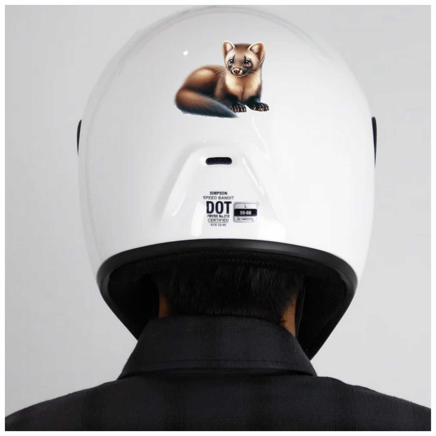 Marten Brown Fur Cute Animal Vinyl Sticker Decal