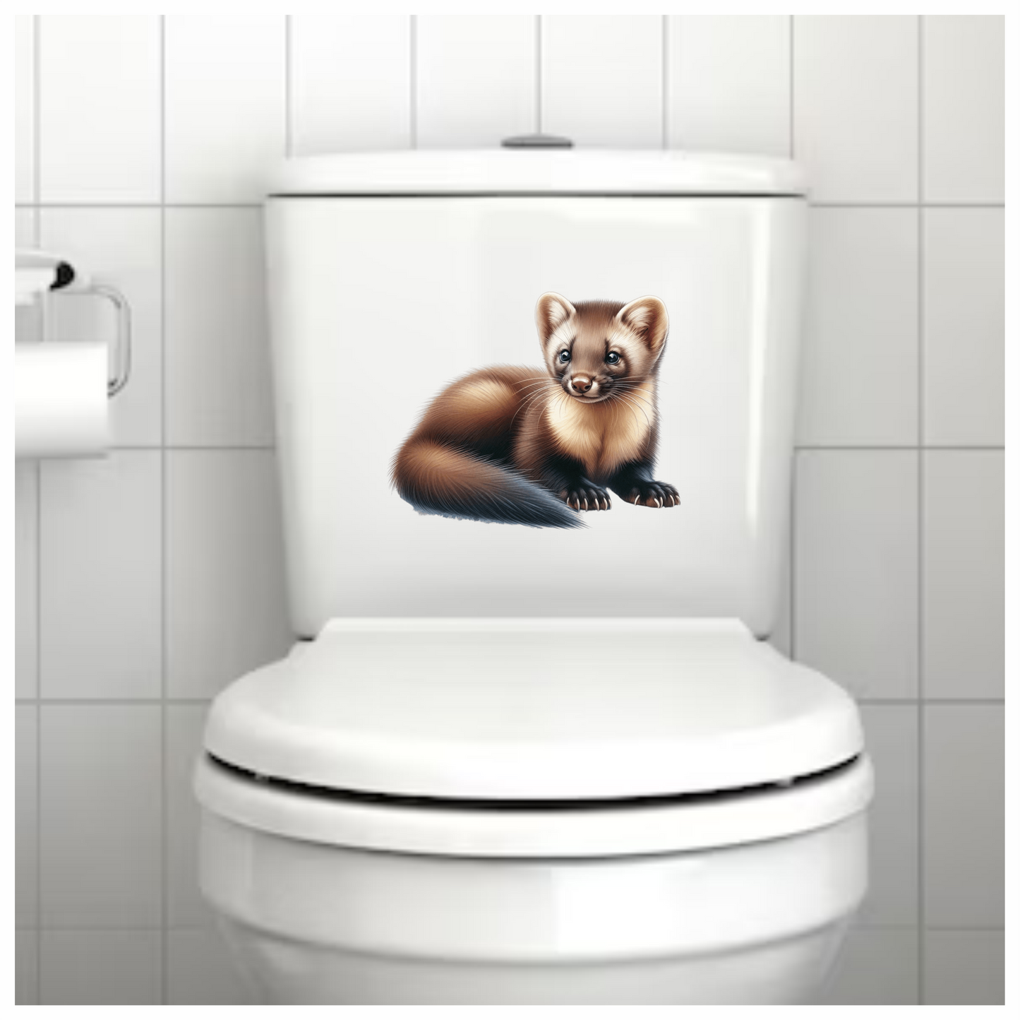 Marten Brown Fur Cute Animal Vinyl Sticker Decal