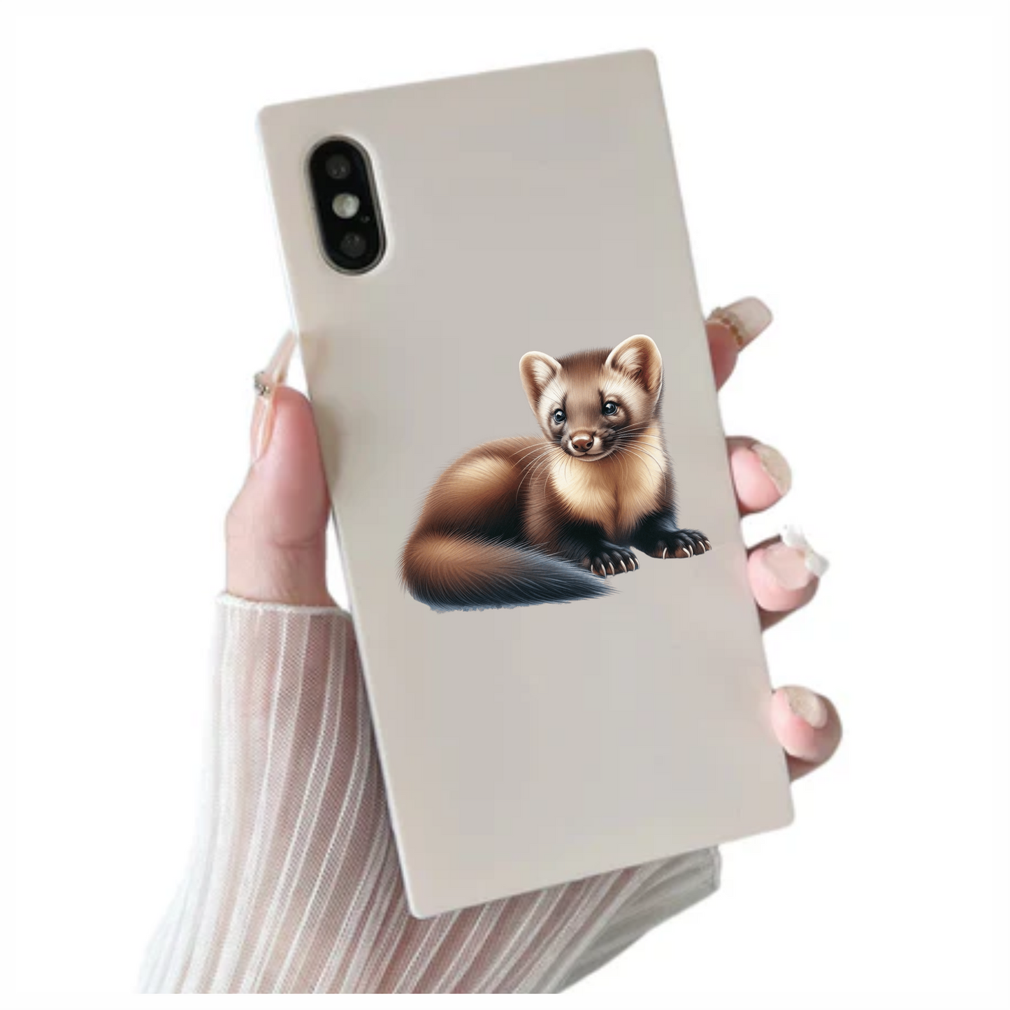 Marten Brown Fur Cute Animal Vinyl Sticker Decal