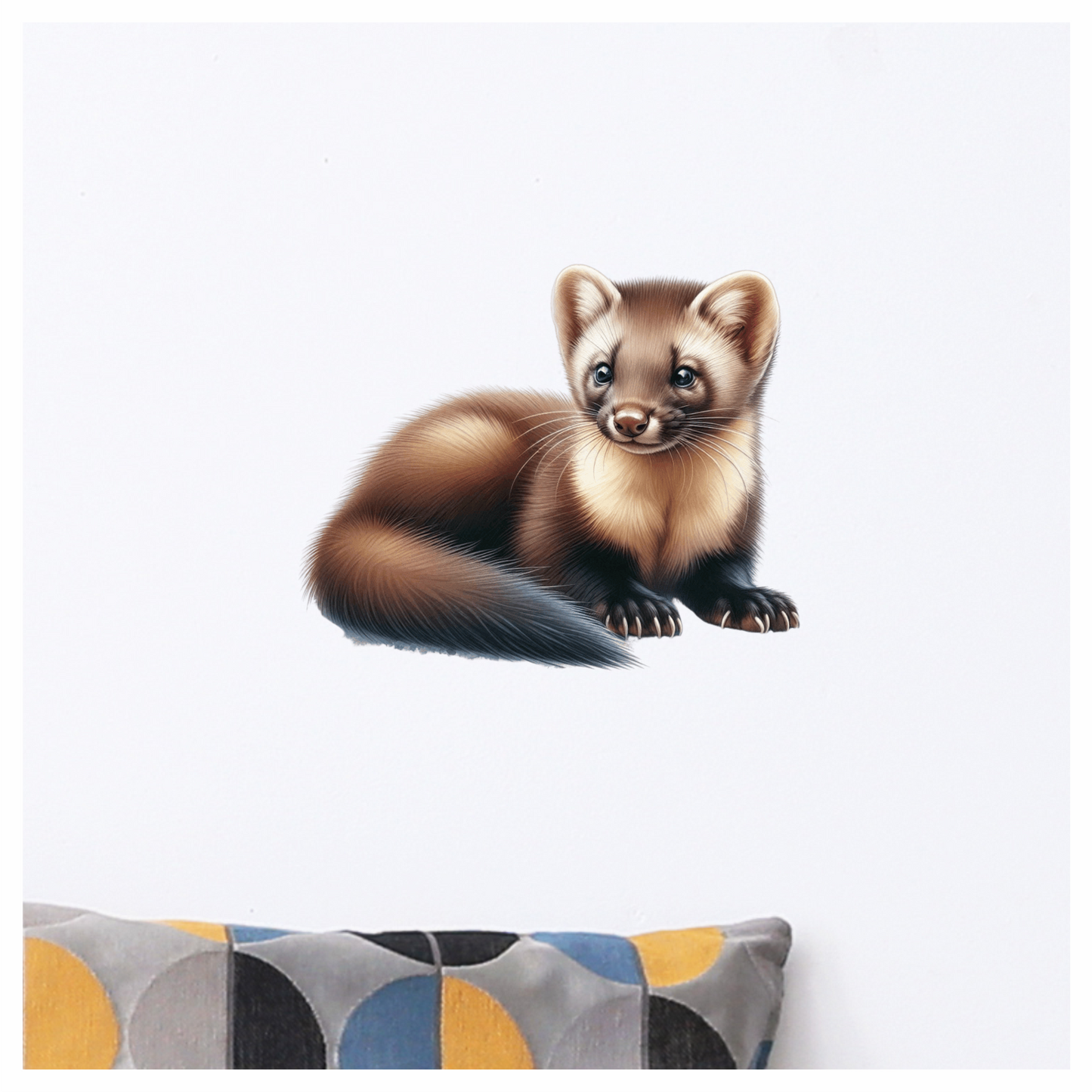 Marten Brown Fur Cute Animal Vinyl Sticker Decal