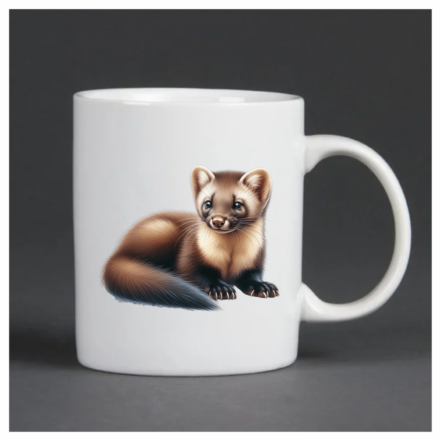 Marten Brown Fur Cute Animal Vinyl Sticker Decal