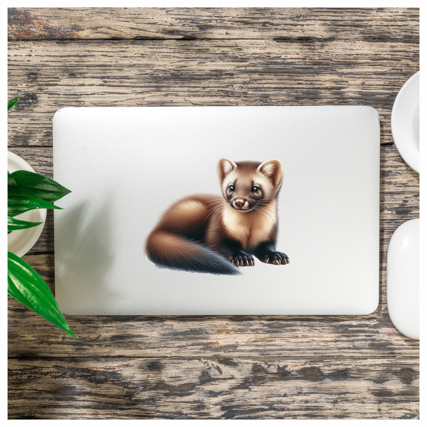 Marten Brown Fur Cute Animal Vinyl Sticker Decal