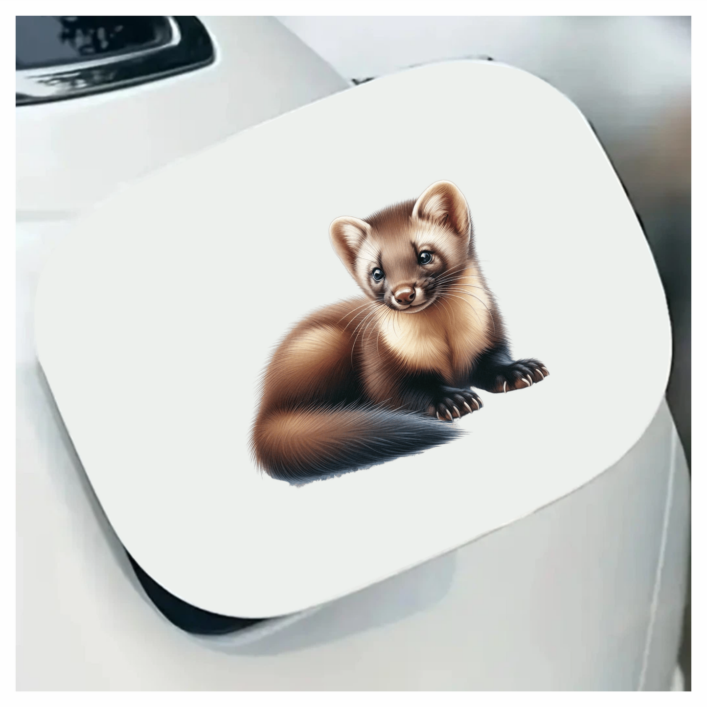 Marten Brown Fur Cute Animal Vinyl Sticker Decal