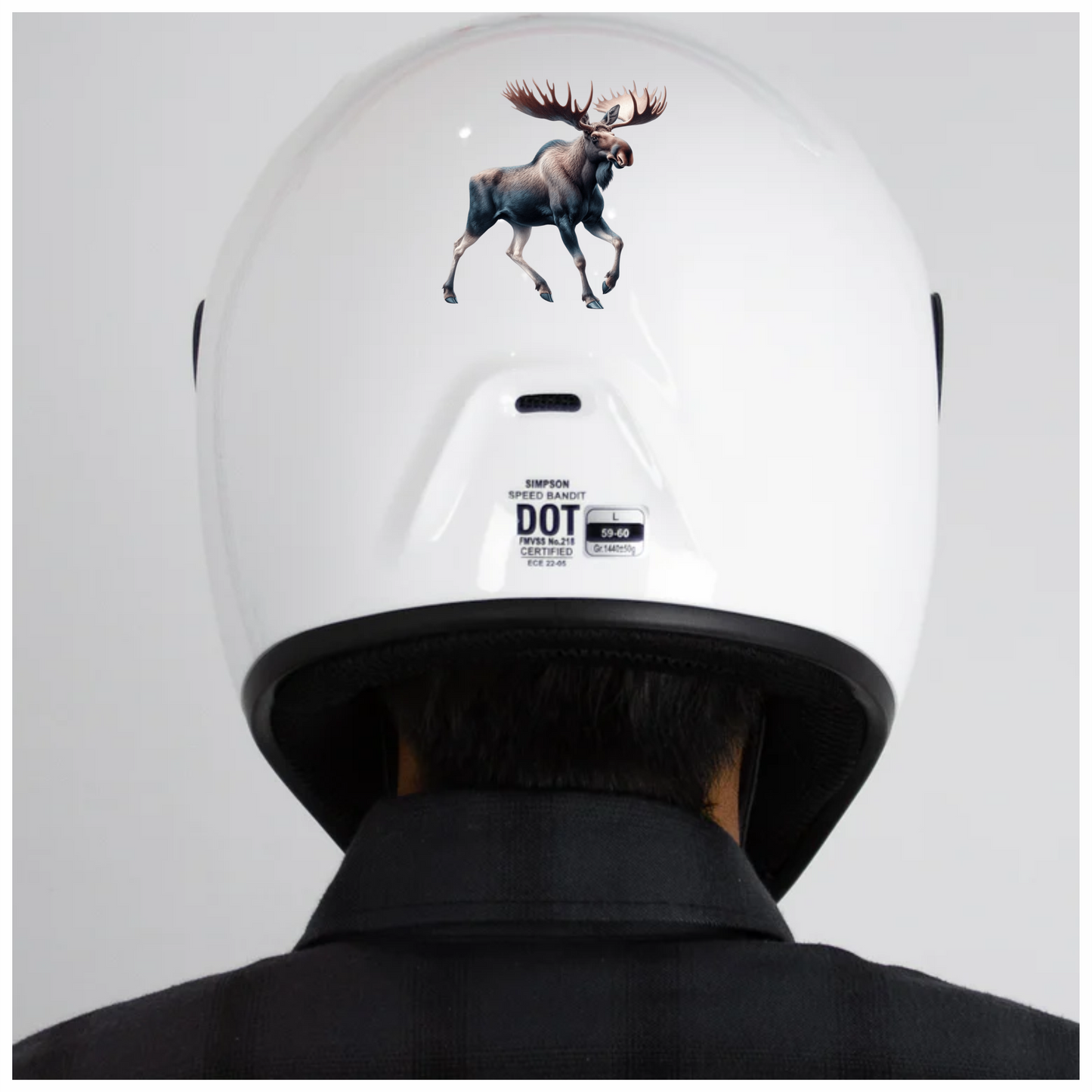 Moose Brown Forest Animal Running Vinyl Sticker Decal