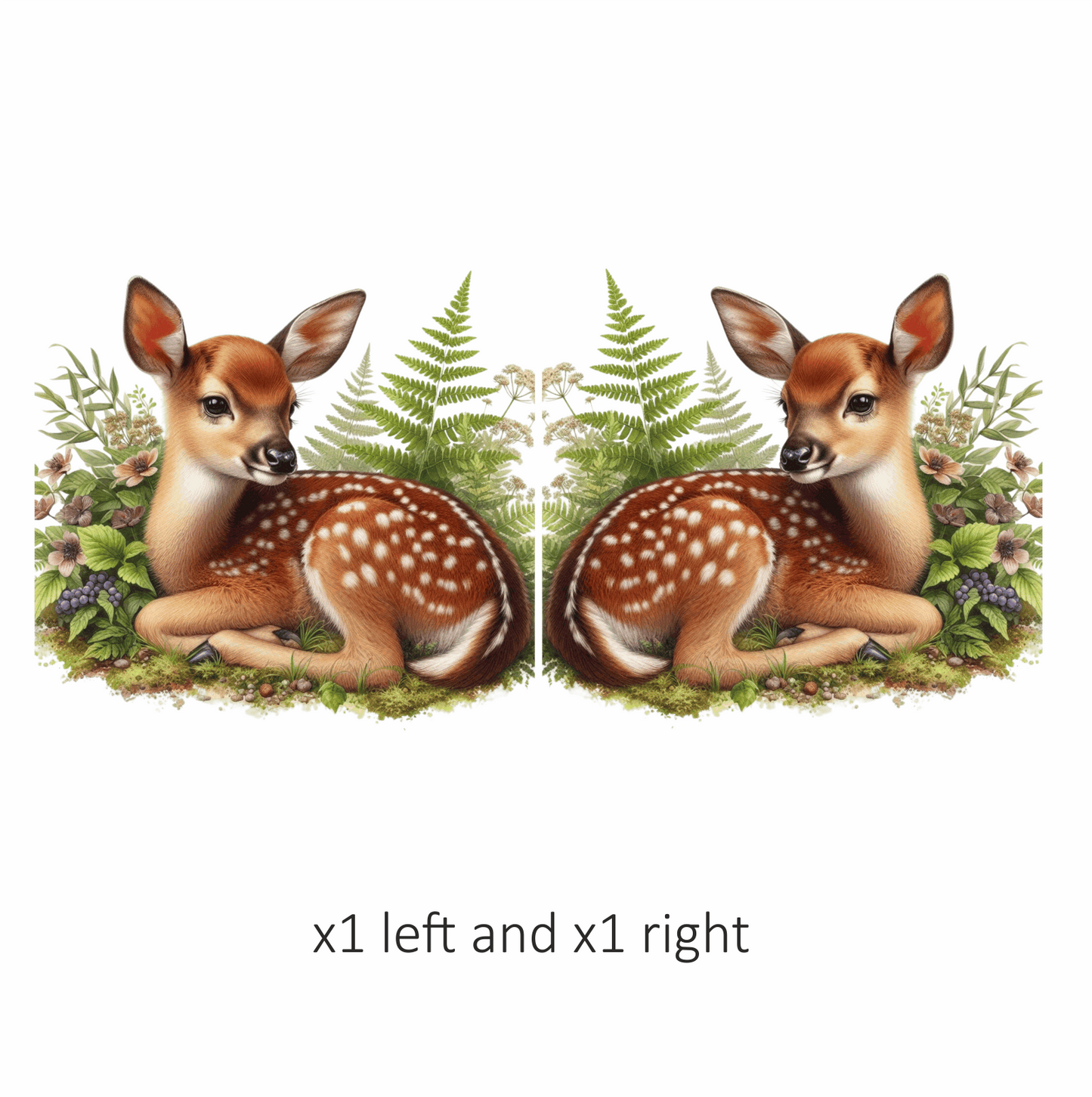 Fawn Brown Forest Fern Vinyl Sticker Decal