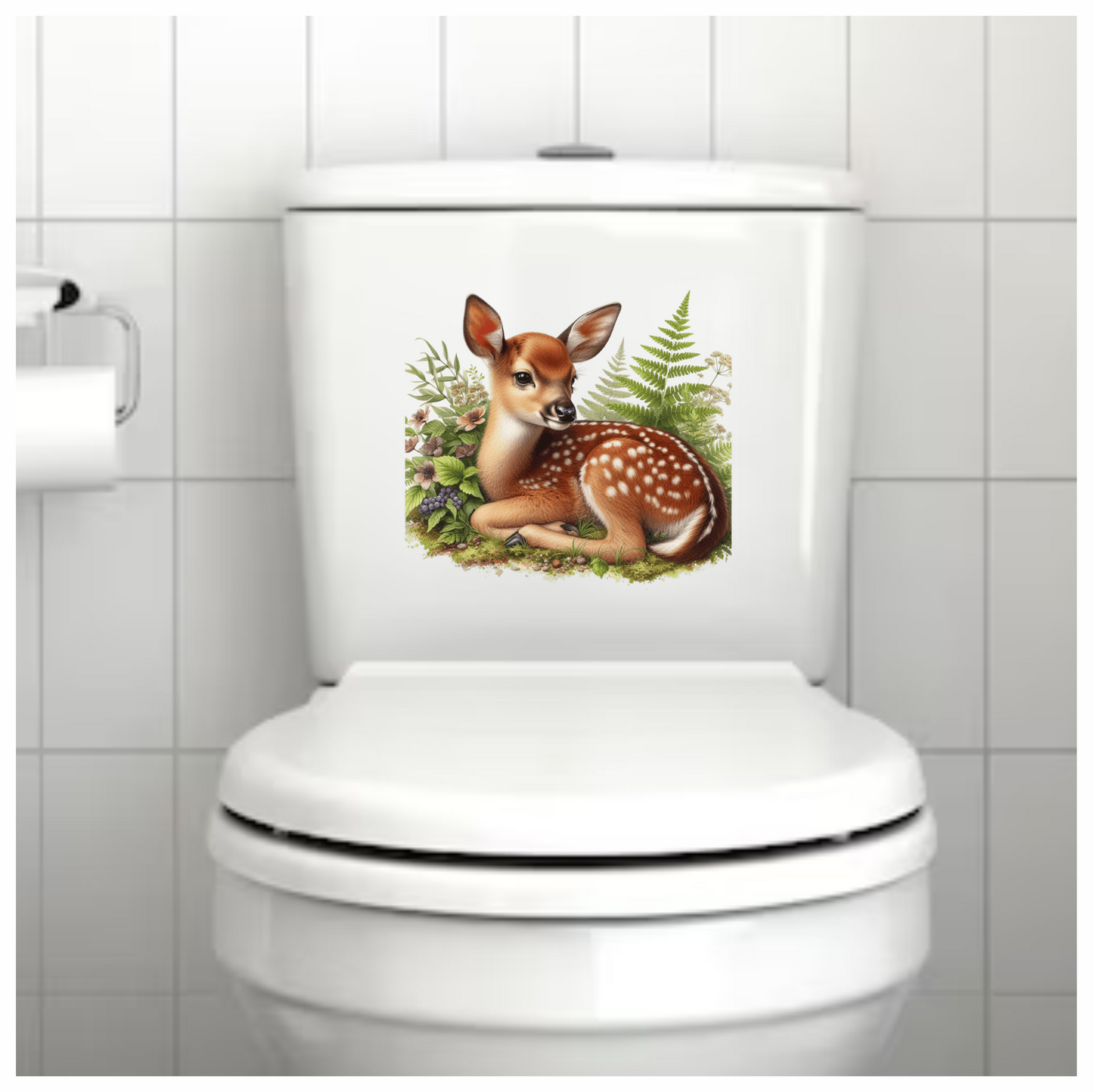 Fawn Brown Forest Fern Vinyl Sticker Decal