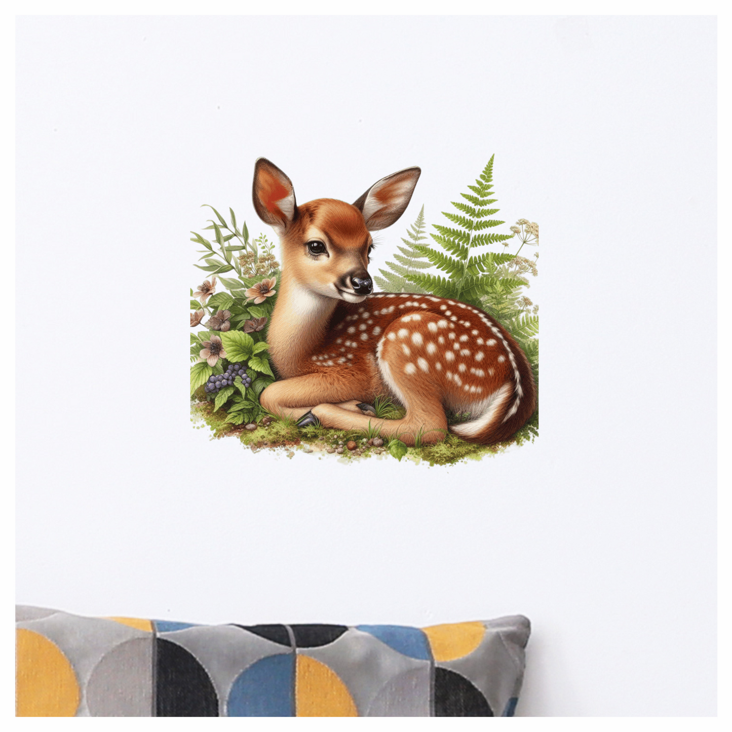 Fawn Brown Forest Fern Vinyl Sticker Decal