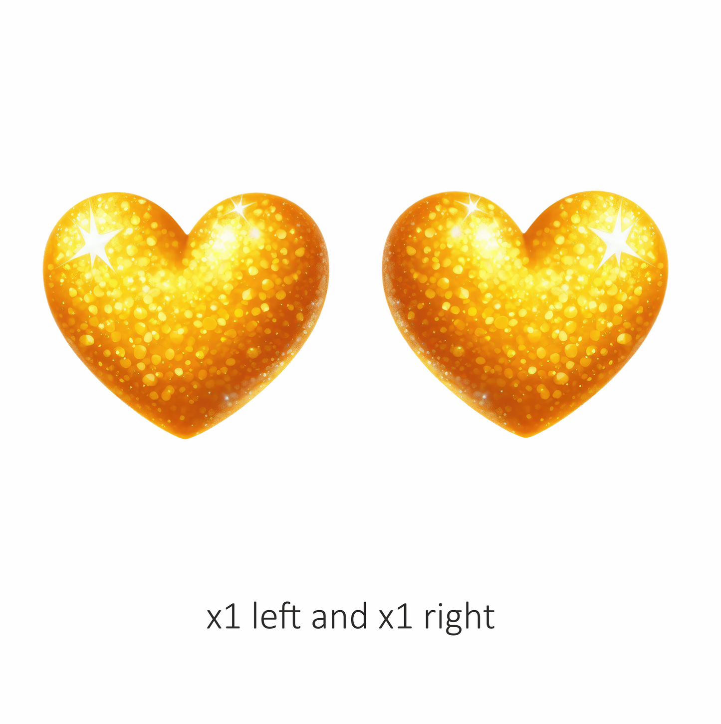 Golden Heart Sparkles Bright Vinyl Sticker Decal