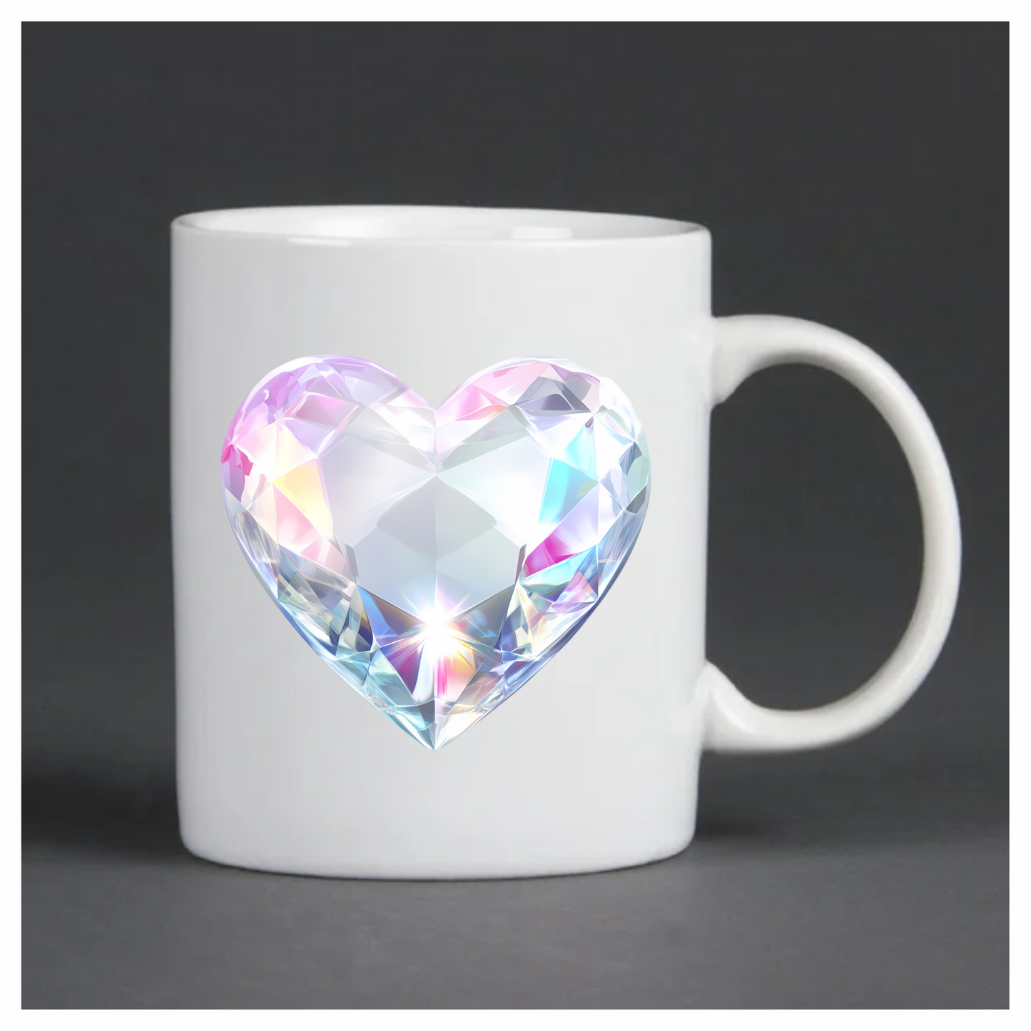 Blue Heart Shaped Diamond Vinyl Sticker Decal