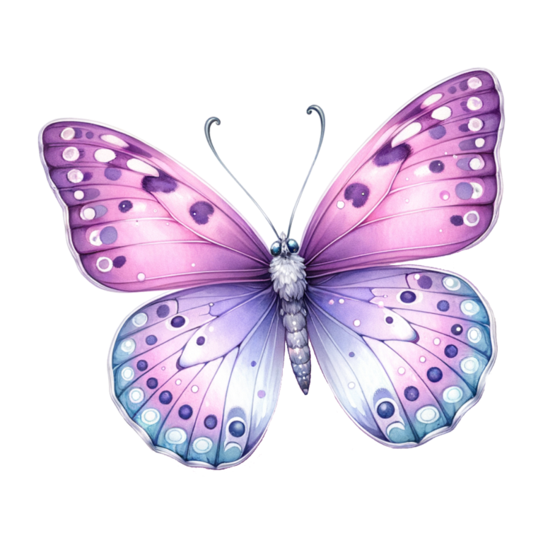 Purple Butterfly Insect Elegant Vinyl Sticker Decal