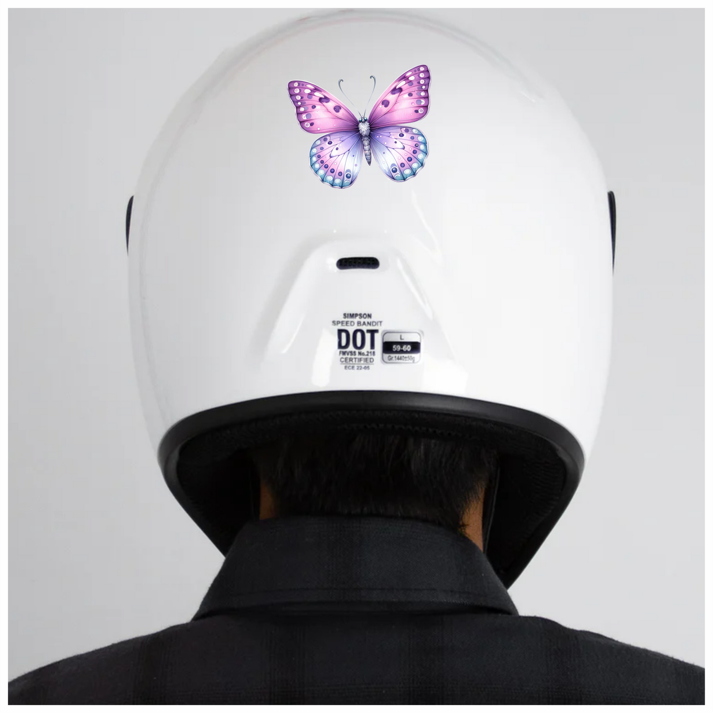 Purple Butterfly Insect Elegant Vinyl Sticker Decal