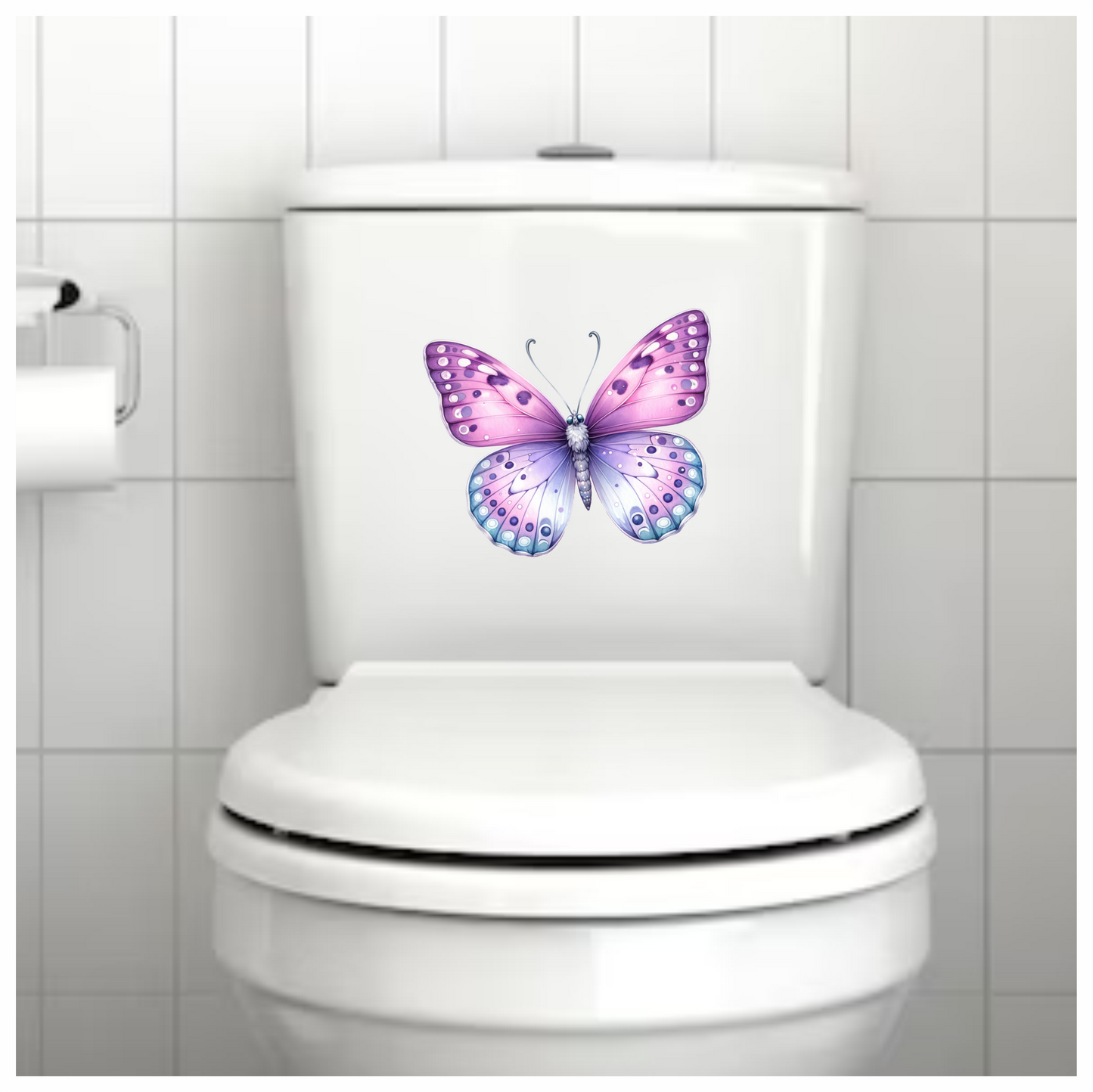 Purple Butterfly Insect Elegant Vinyl Sticker Decal