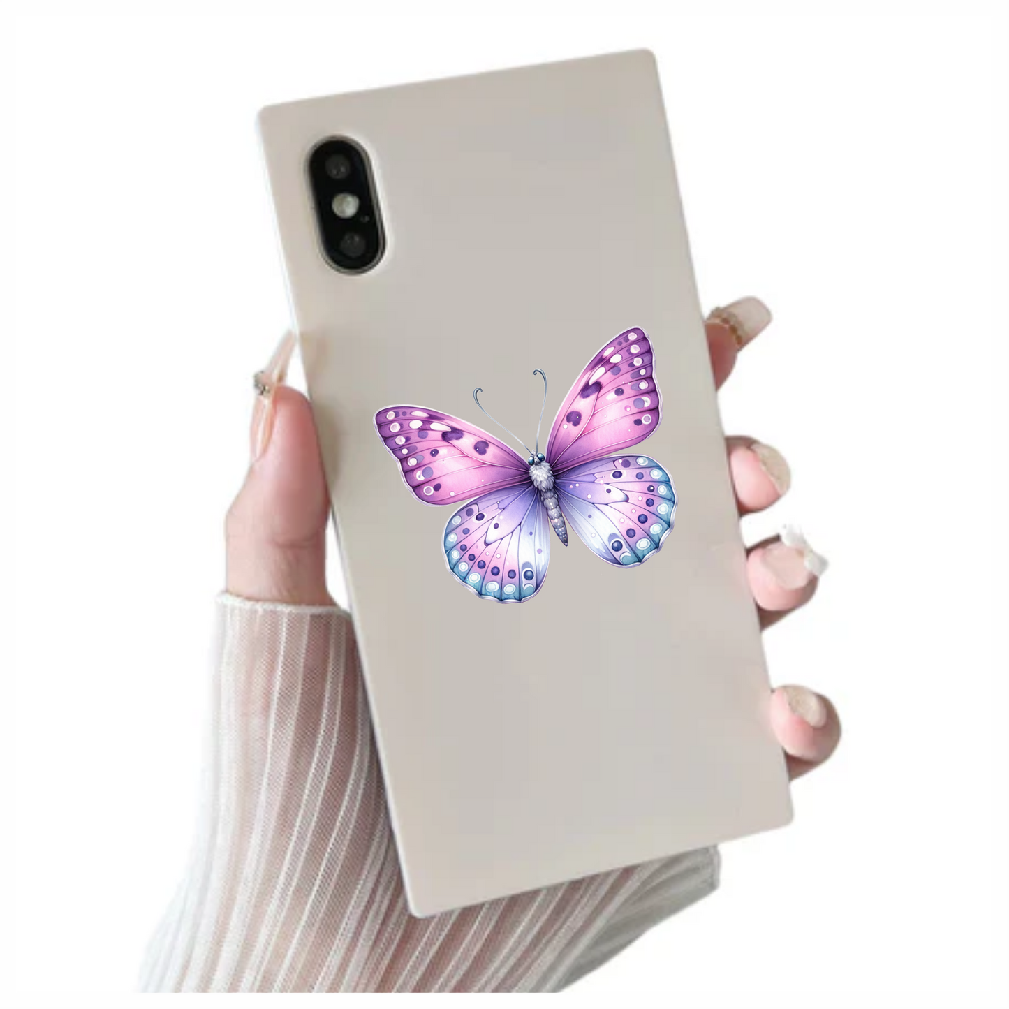 Purple Butterfly Insect Elegant Vinyl Sticker Decal