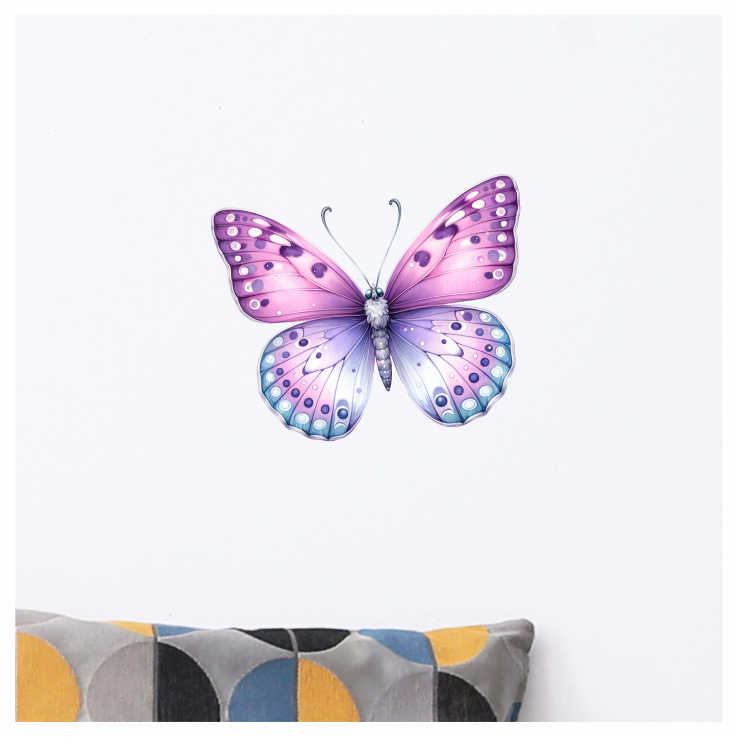 Purple Butterfly Insect Elegant Vinyl Sticker Decal