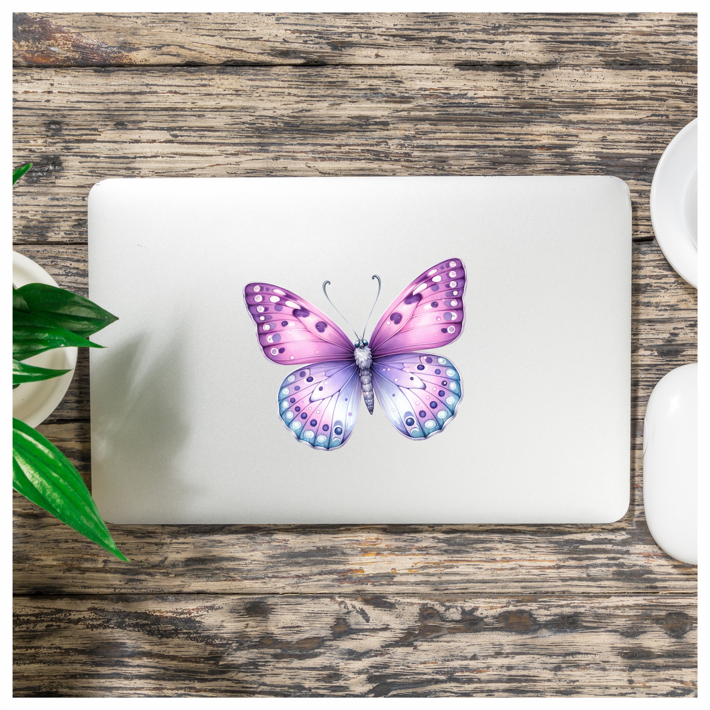 Purple Butterfly Insect Elegant Vinyl Sticker Decal