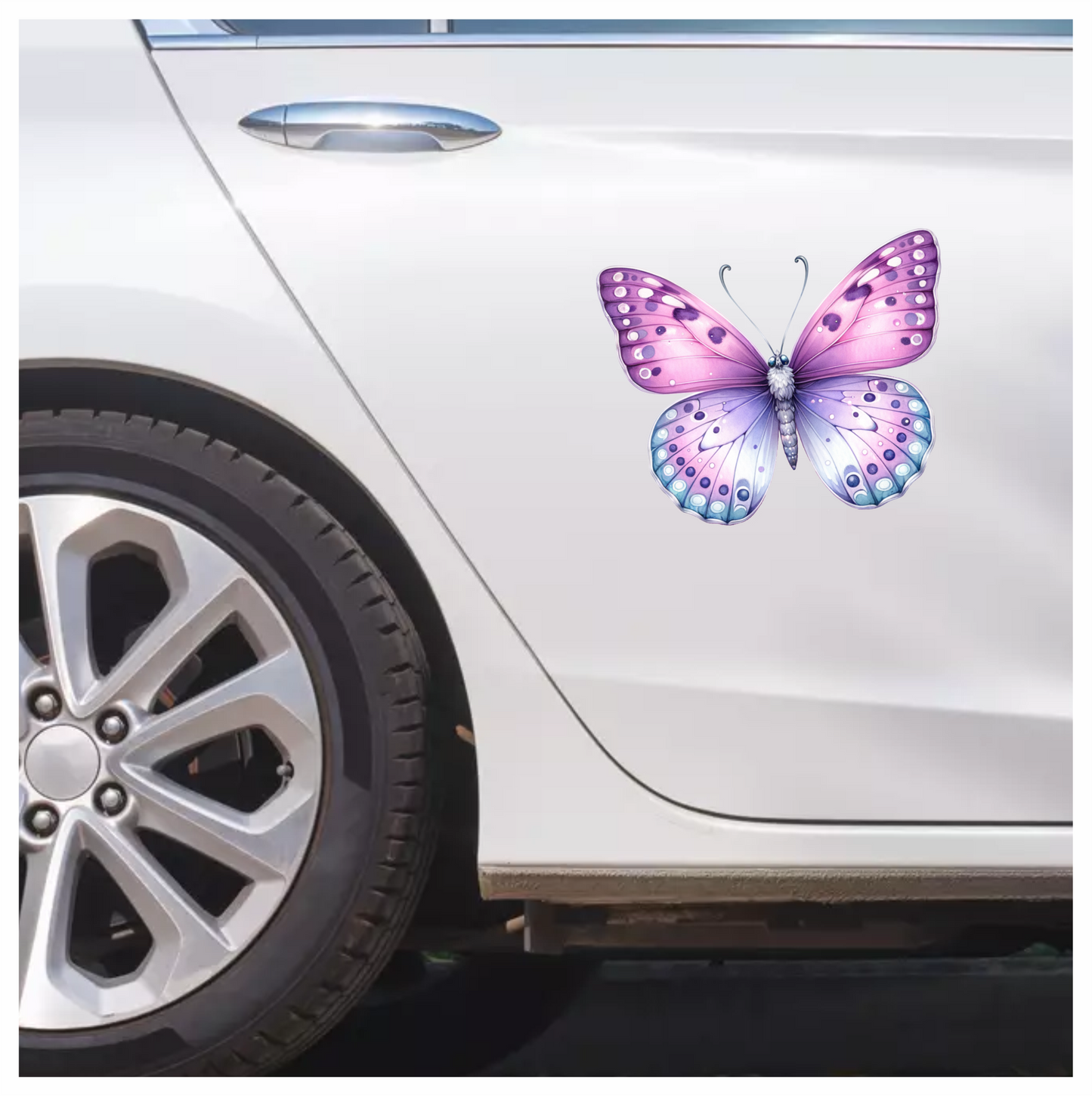 Purple Butterfly Insect Elegant Vinyl Sticker Decal