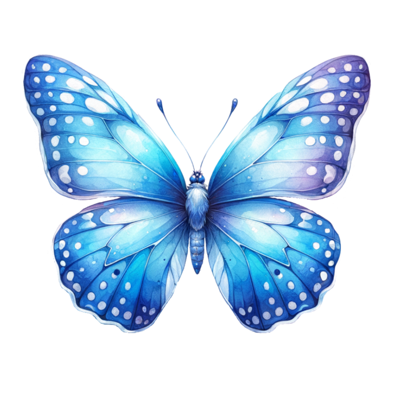 Blue Butterfly Insect Wing Vinyl Sticker Decal