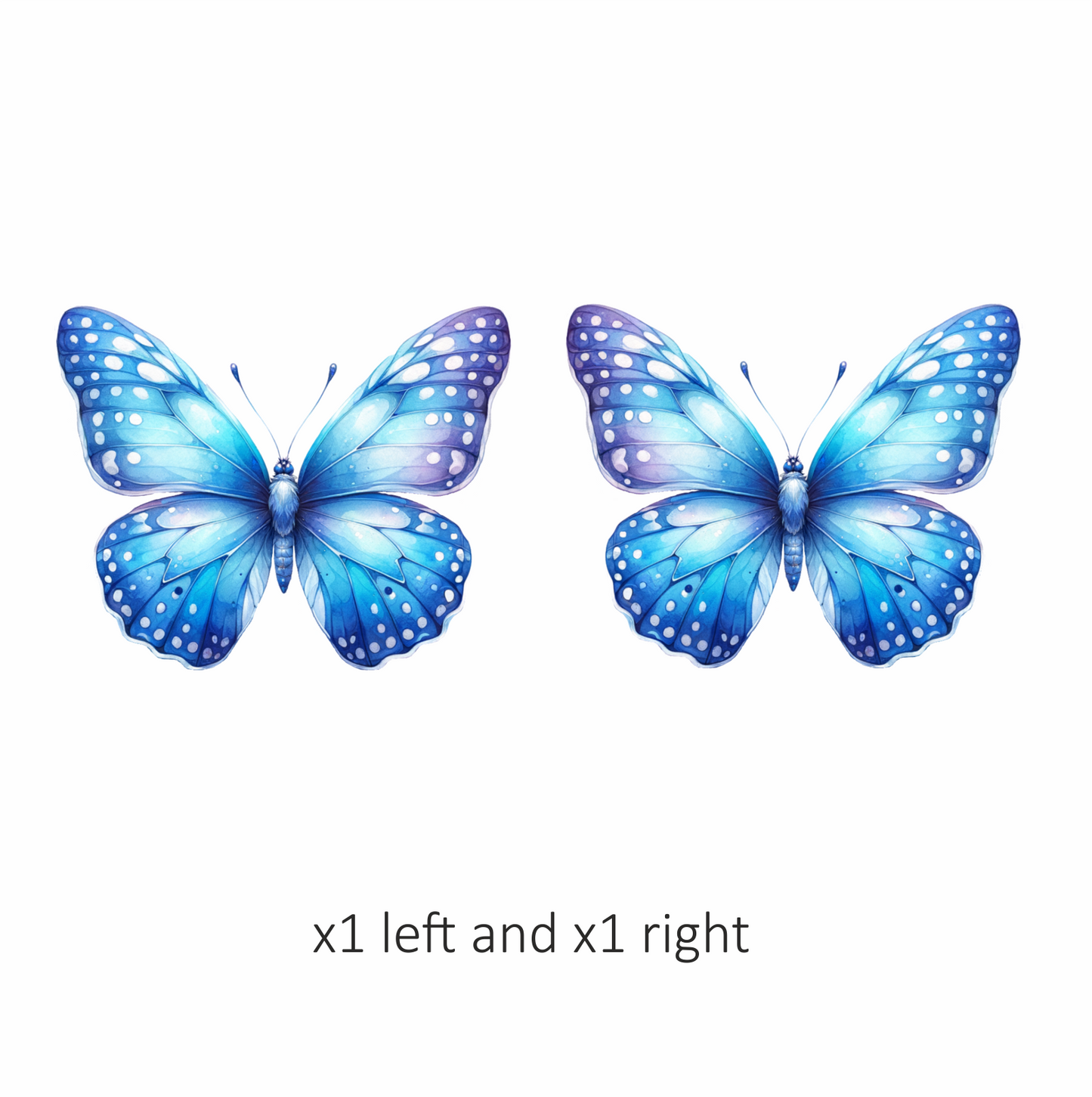 Blue Butterfly Insect Wing Vinyl Sticker Decal