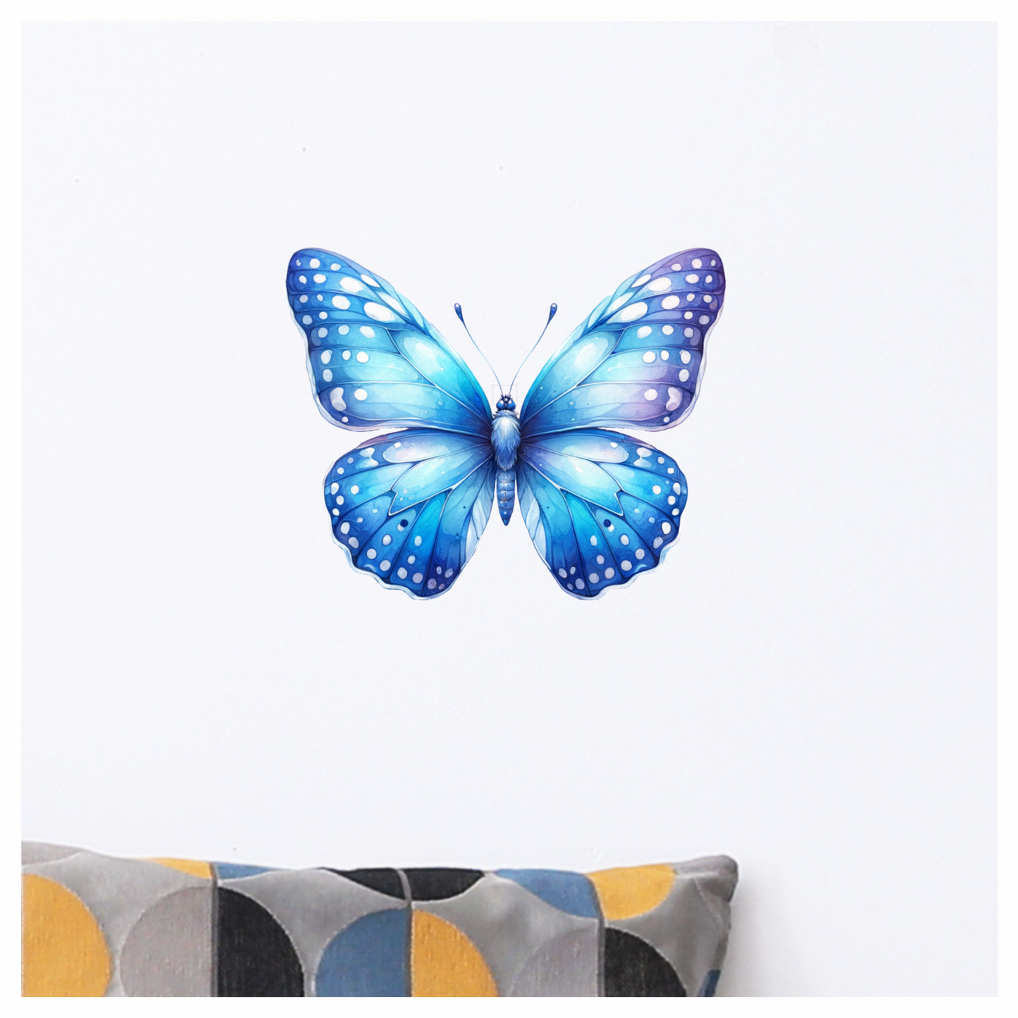 Blue Butterfly Insect Wing Vinyl Sticker Decal