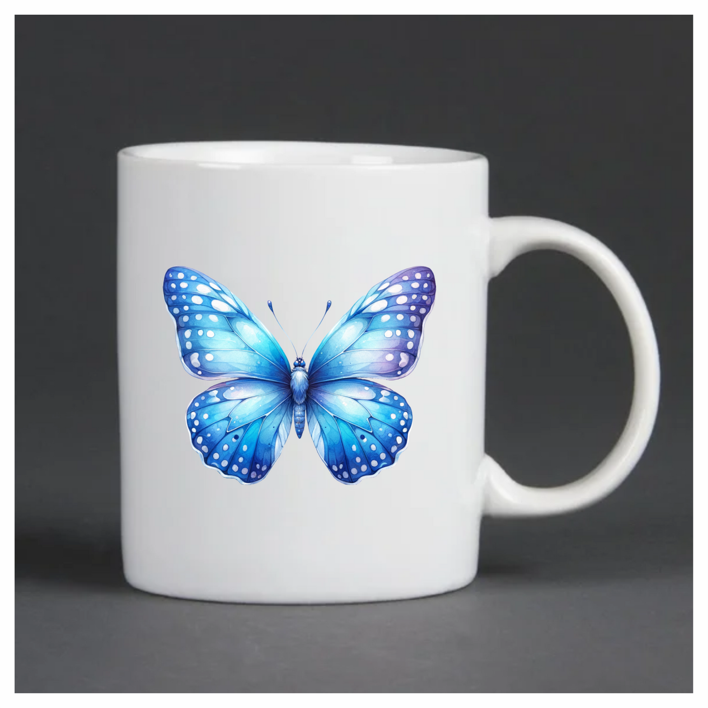 Blue Butterfly Insect Wing Vinyl Sticker Decal