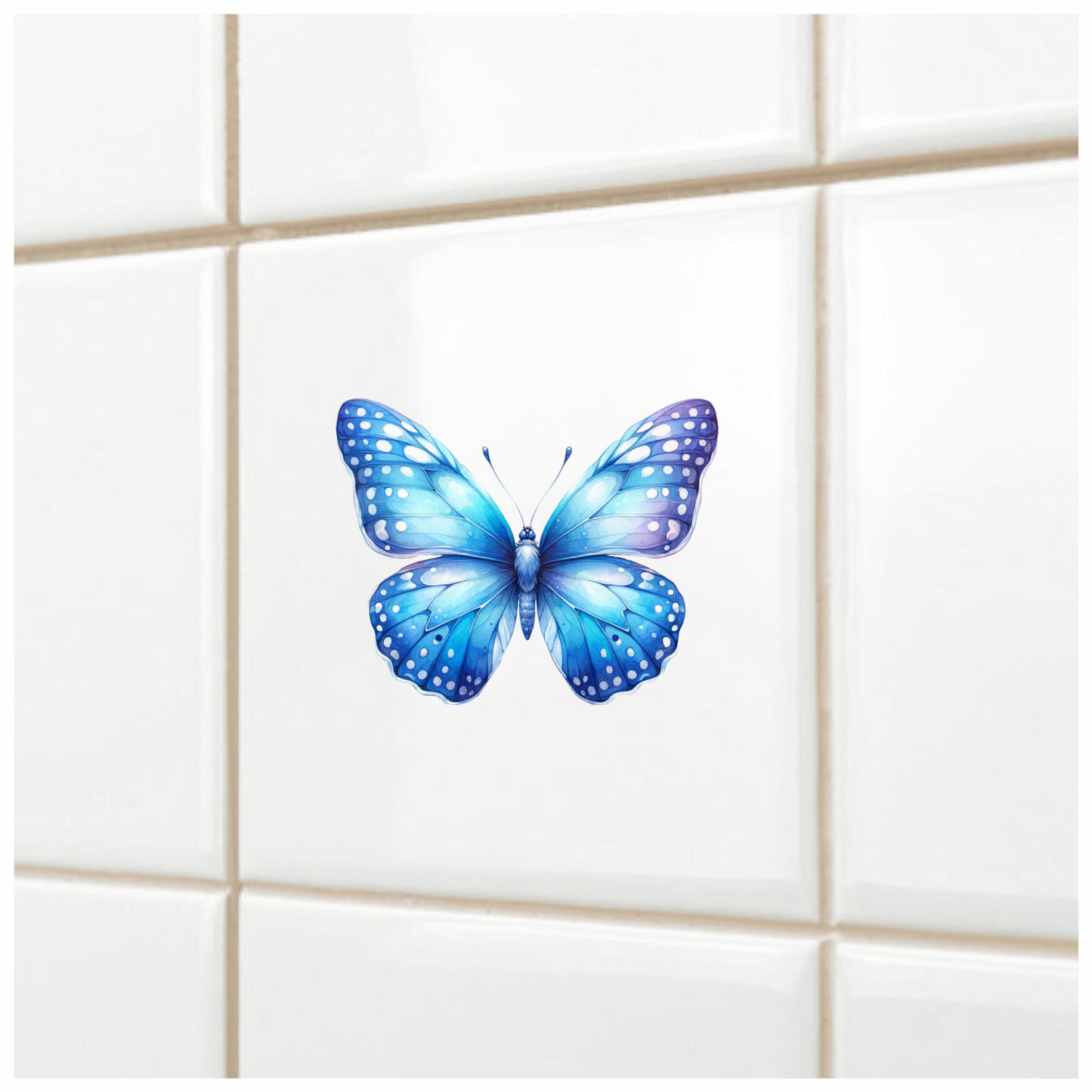 Blue Butterfly Insect Wing Vinyl Sticker Decal