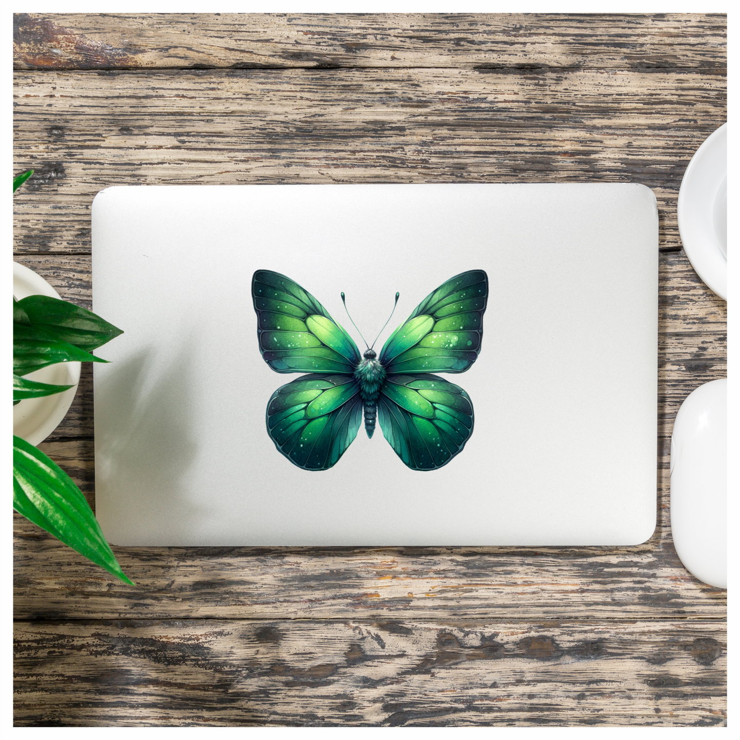 Green Butterfly Insect Nature Vinyl Sticker Decal