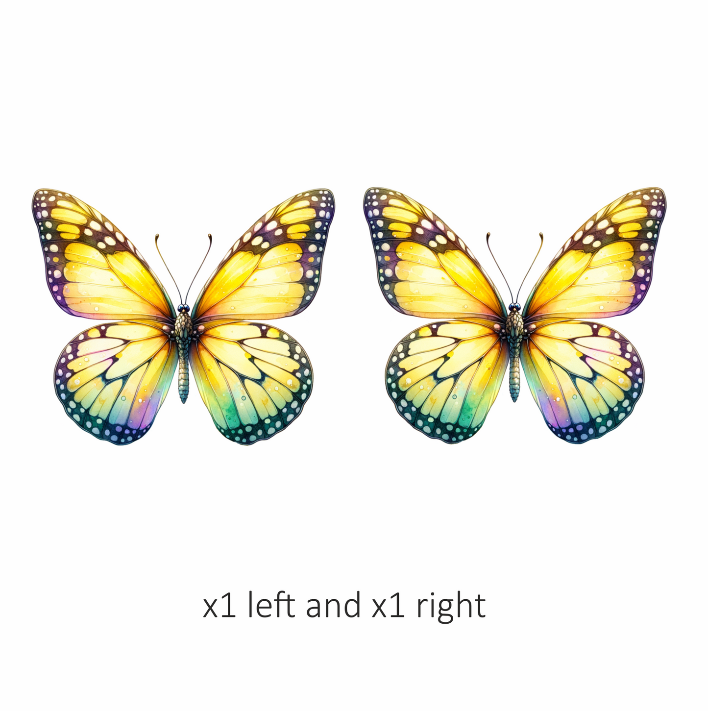 Yellow Butterfly Insect Colorful Vinyl Sticker Decal
