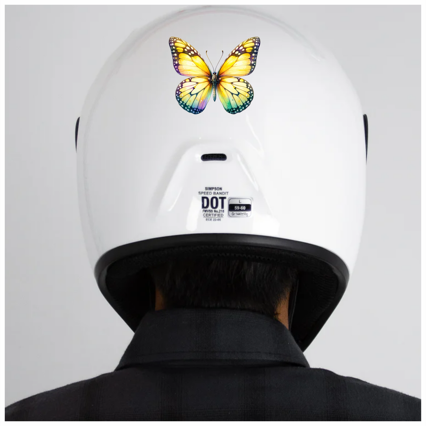 Yellow Butterfly Insect Colorful Vinyl Sticker Decal
