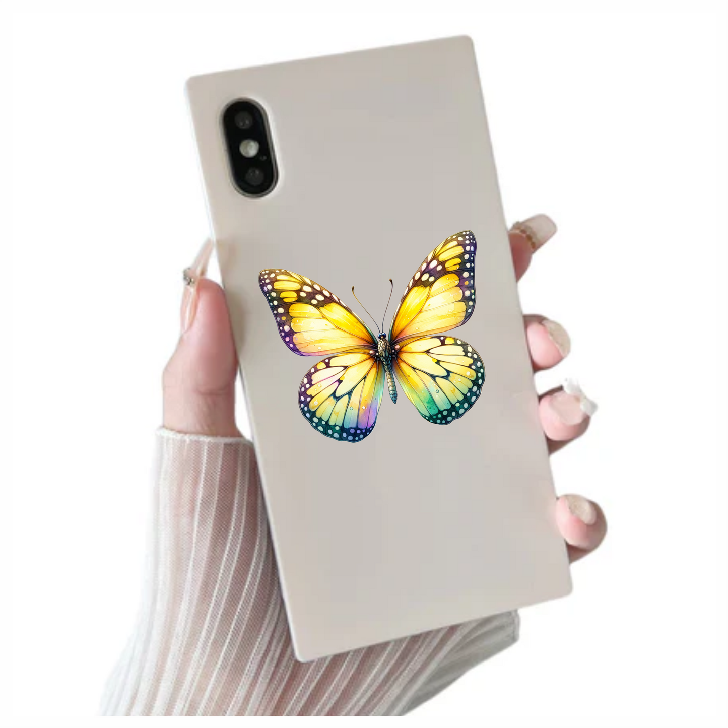 Yellow Butterfly Insect Colorful Vinyl Sticker Decal