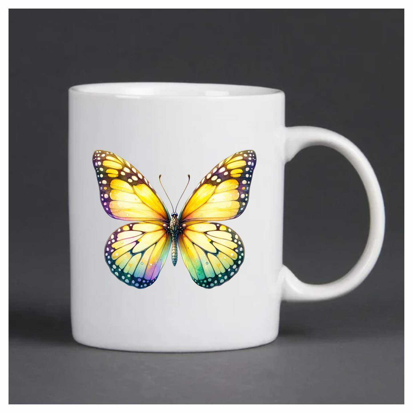 Yellow Butterfly Insect Colorful Vinyl Sticker Decal