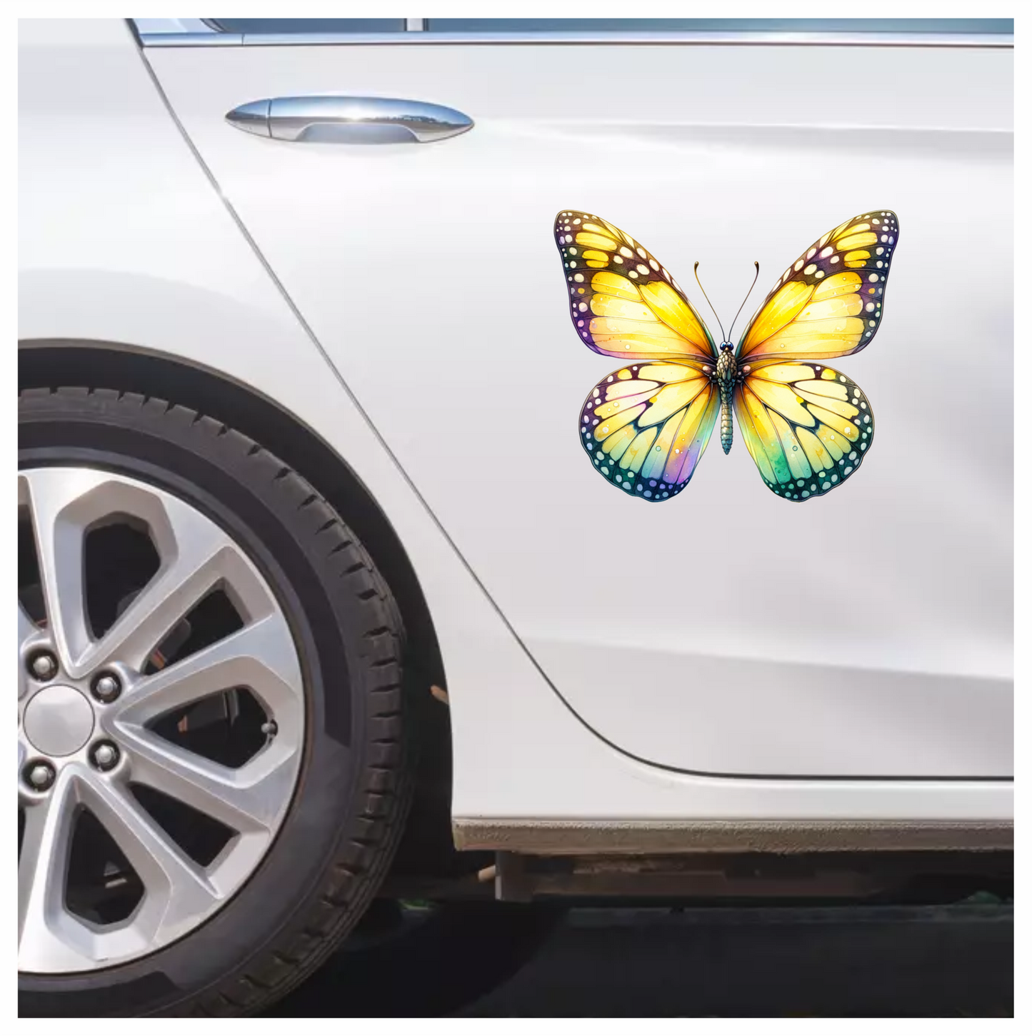 Yellow Butterfly Insect Colorful Vinyl Sticker Decal