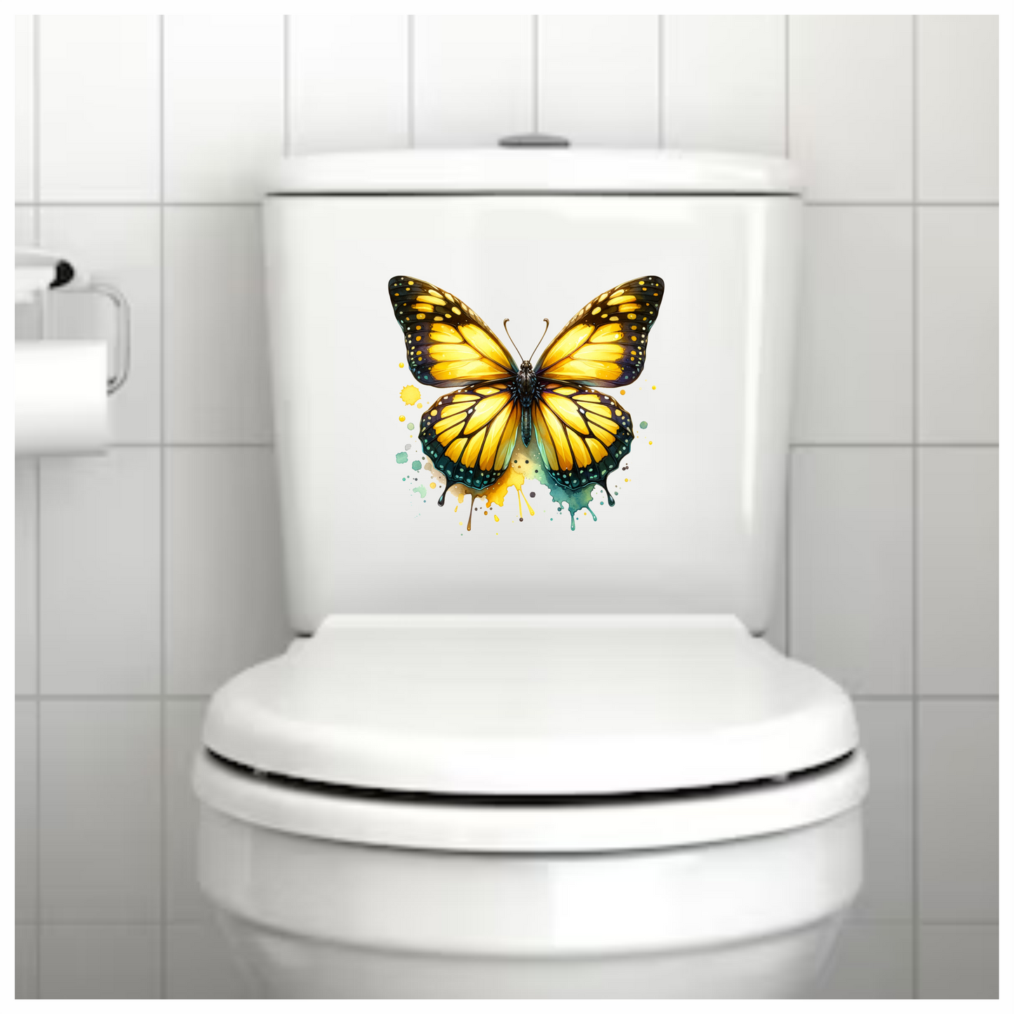 Yellow Butterfly Animal Vinyl Sticker Decal
