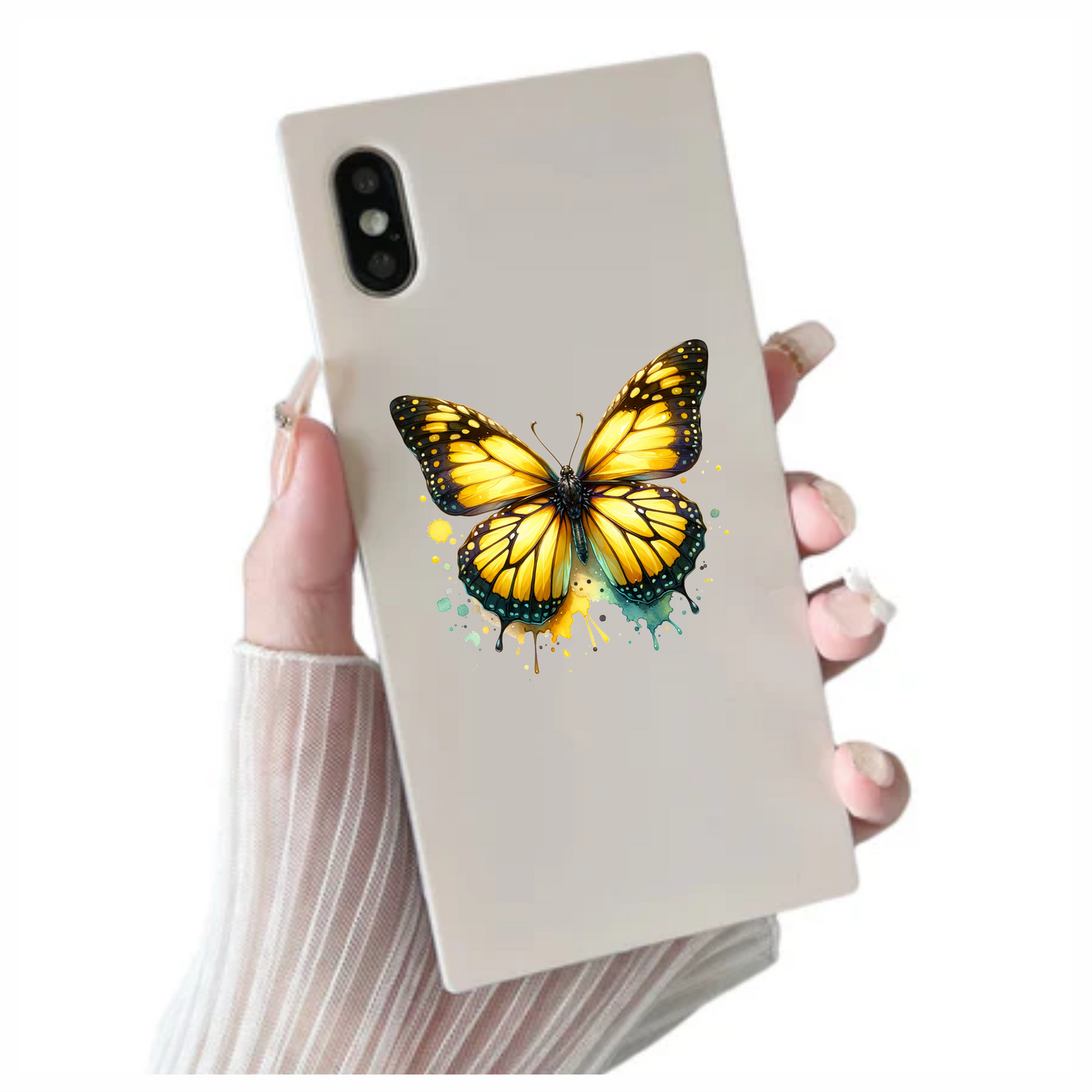 Yellow Butterfly Animal Vinyl Sticker Decal