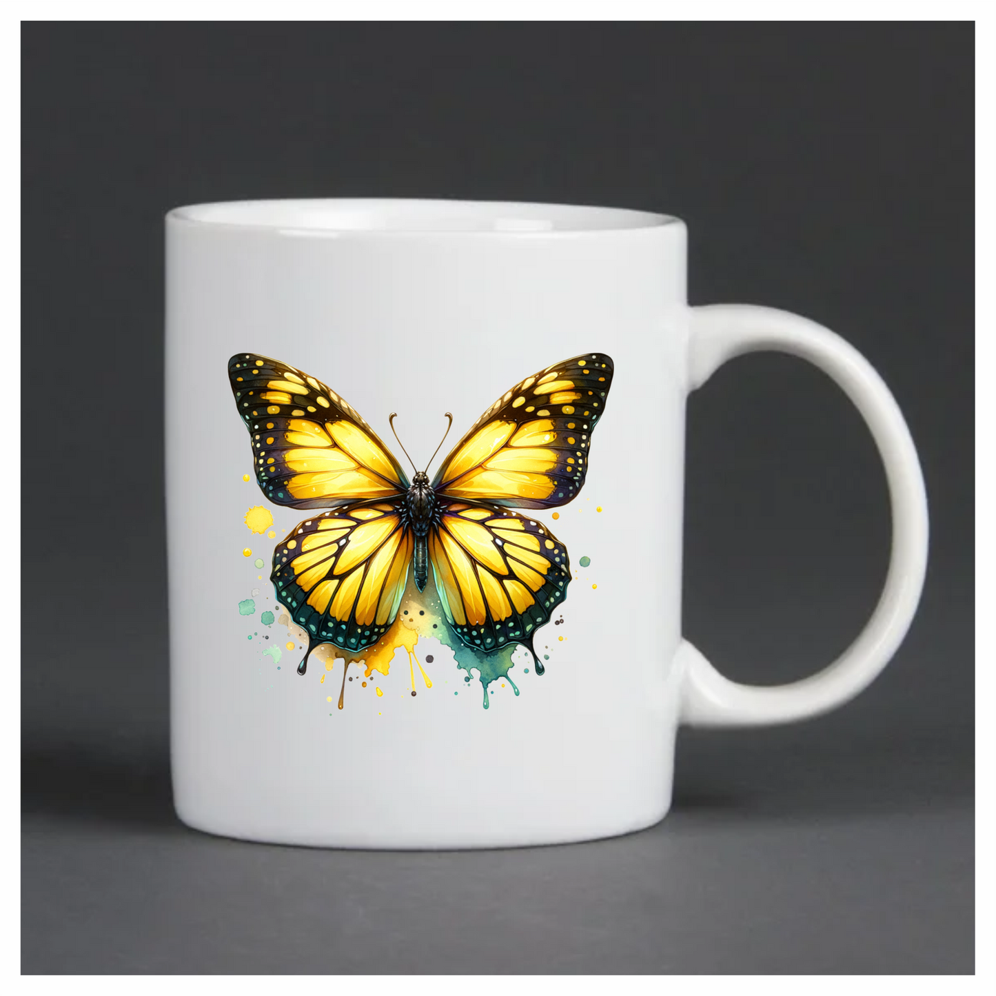 Yellow Butterfly Animal Vinyl Sticker Decal