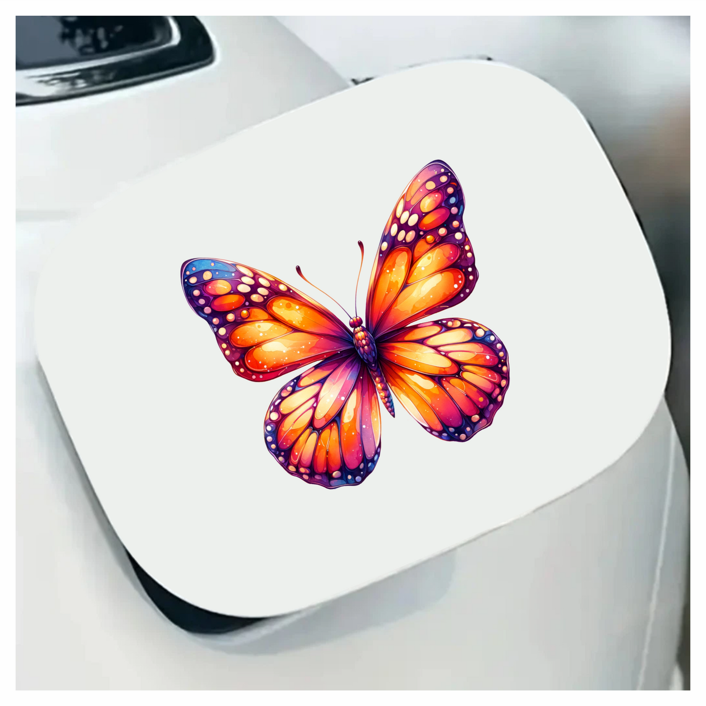 Orange Butterfly Wings Insect Artistic Vinyl Sticker Decal
