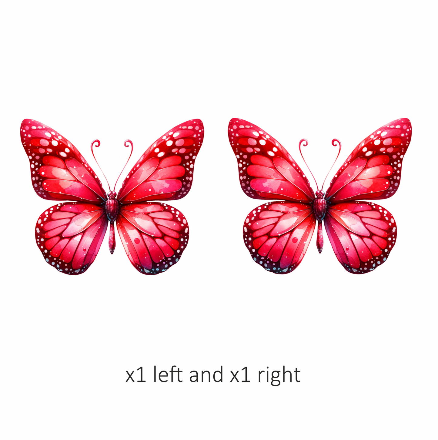 Red Butterfly Insect Delicate Wings Bright Vinyl Sticker Decal