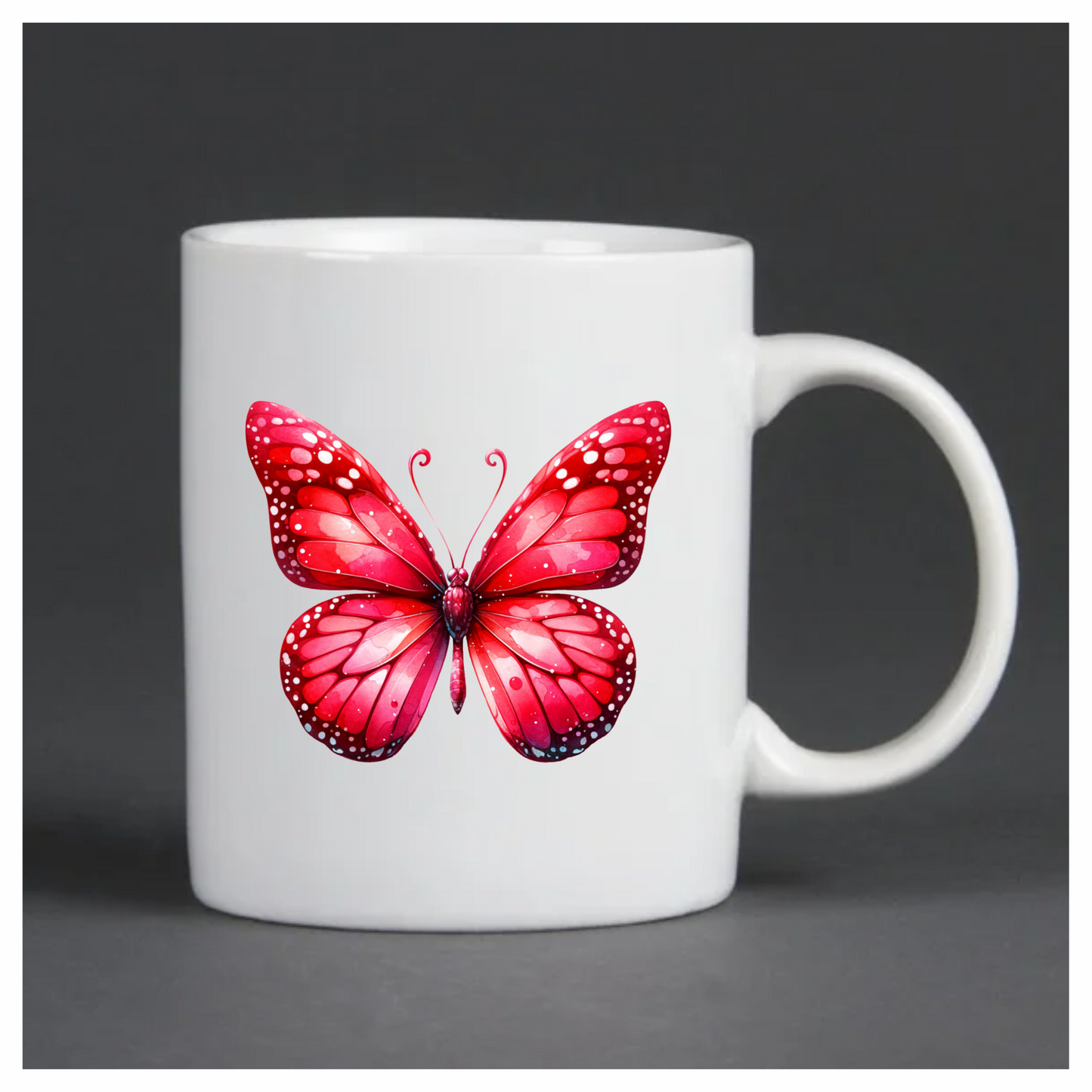Red Butterfly Insect Delicate Wings Bright Vinyl Sticker Decal