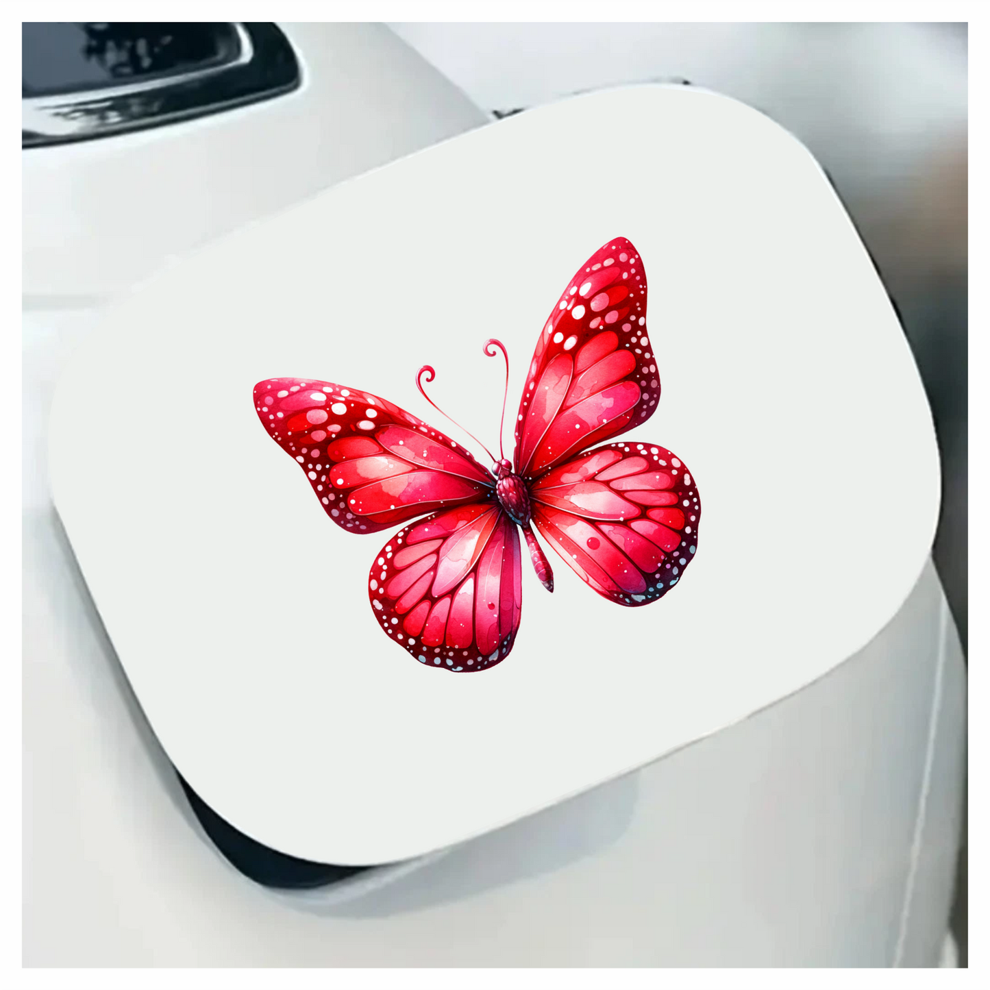 Red Butterfly Insect Delicate Wings Bright Vinyl Sticker Decal