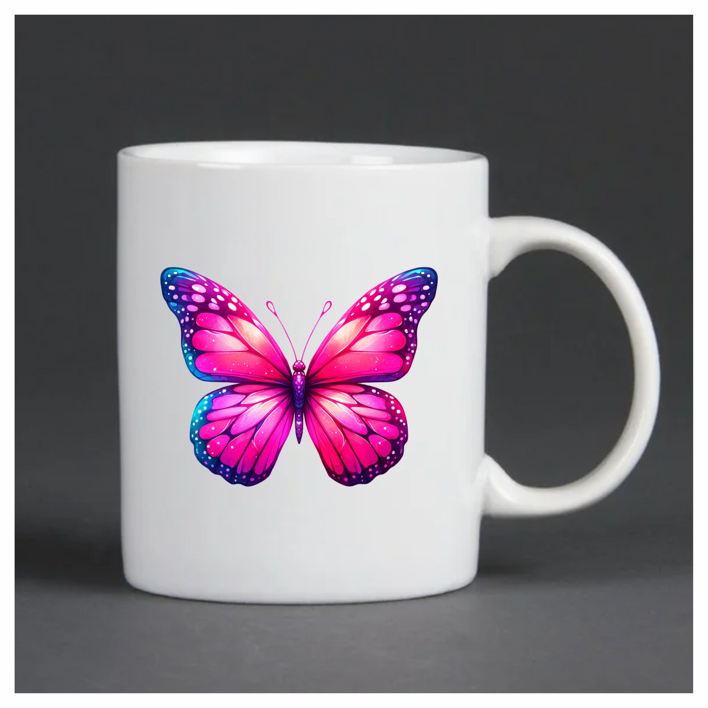 Pink Butterfly Colorful Insect Vibrant Wings Detailed Vinyl Sticker Decal